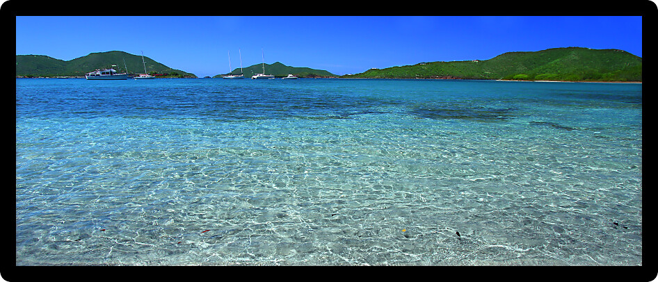 View of the Caribbean island Tortola British Virgin Islands.