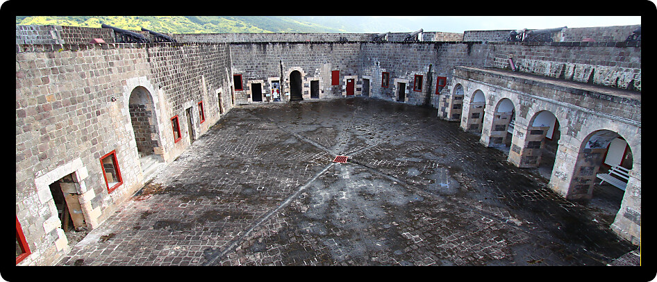 The Citadel at Brimstone Hill Fortress National Park on the island of Saint Kitts.