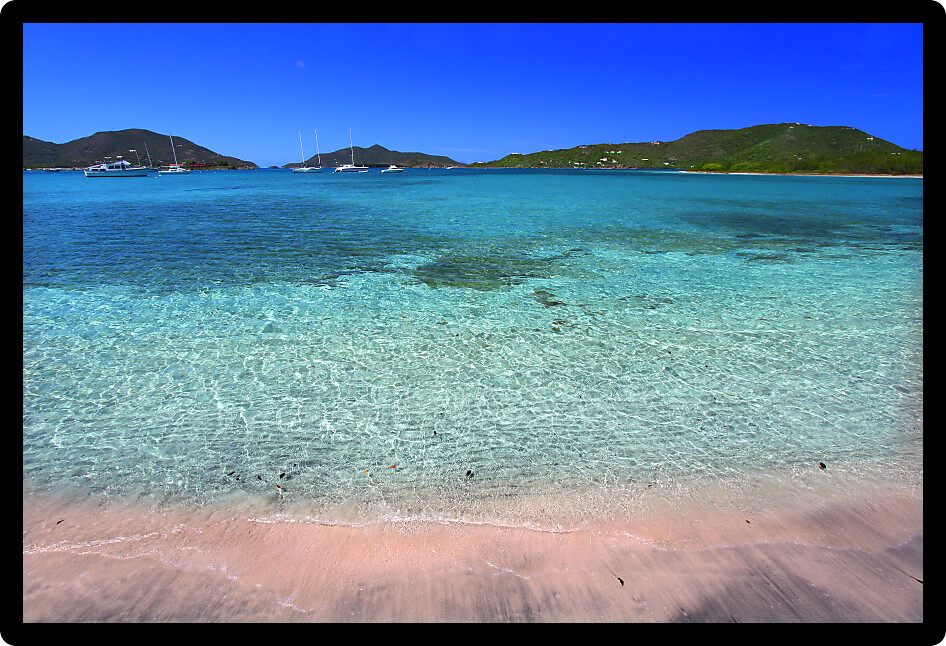 Lovely view of the Caribbean island Tortola British Virgin Islands.