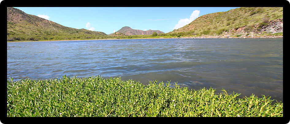 Lagoon at Majors Bay on the Caribbean island of Saint Kitts.