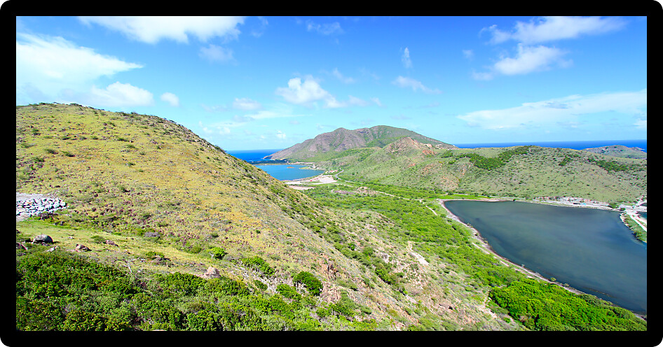 View of the Caribbean island of Saint Kitts.