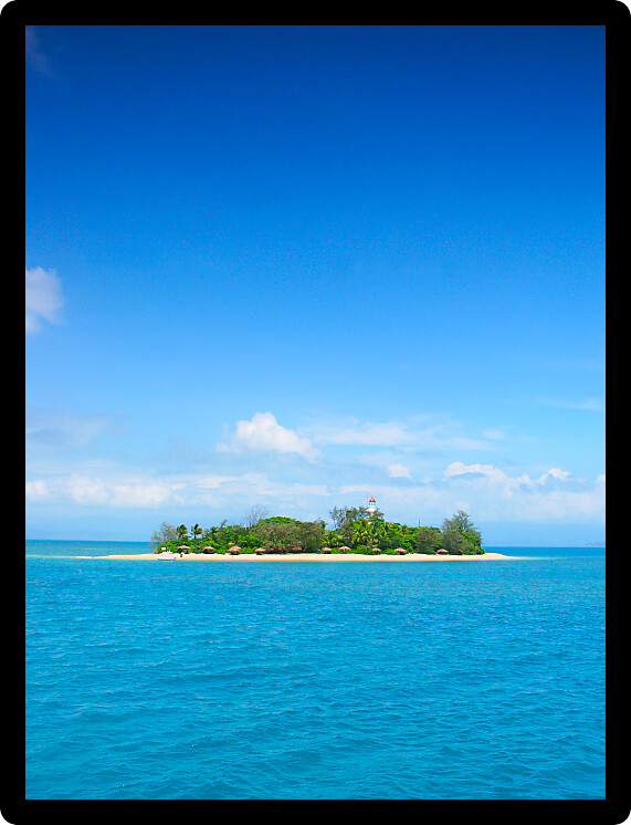 View of the secluded Low Isles in tropical Queensland Australia.