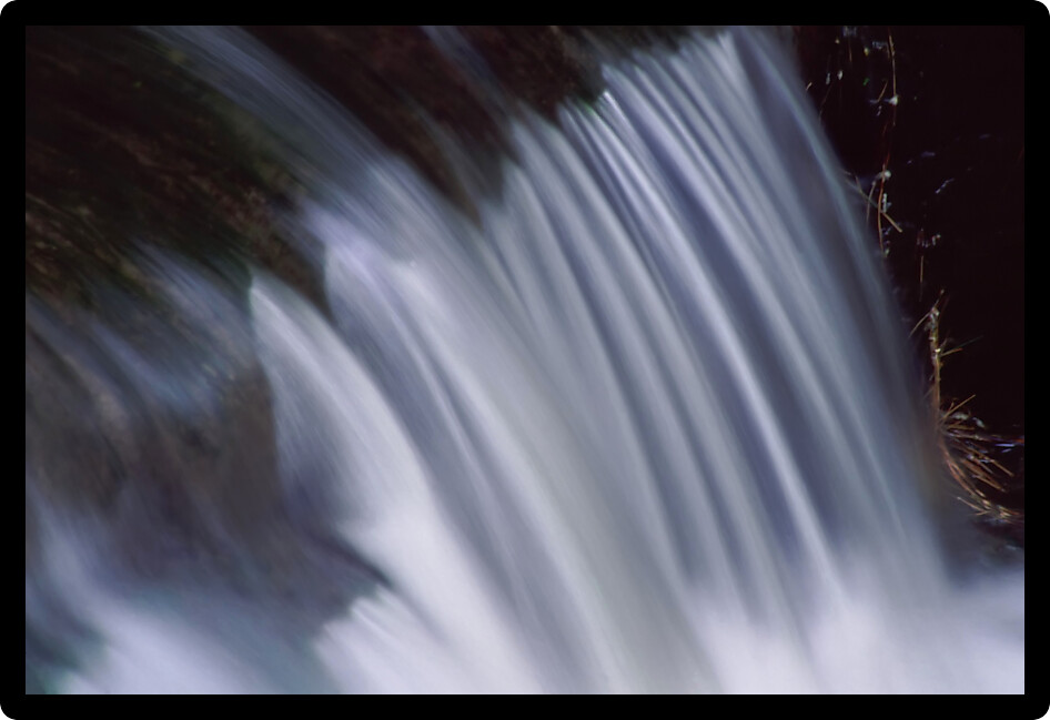 Cascading water at Matthiessen State Park in Illinois.
