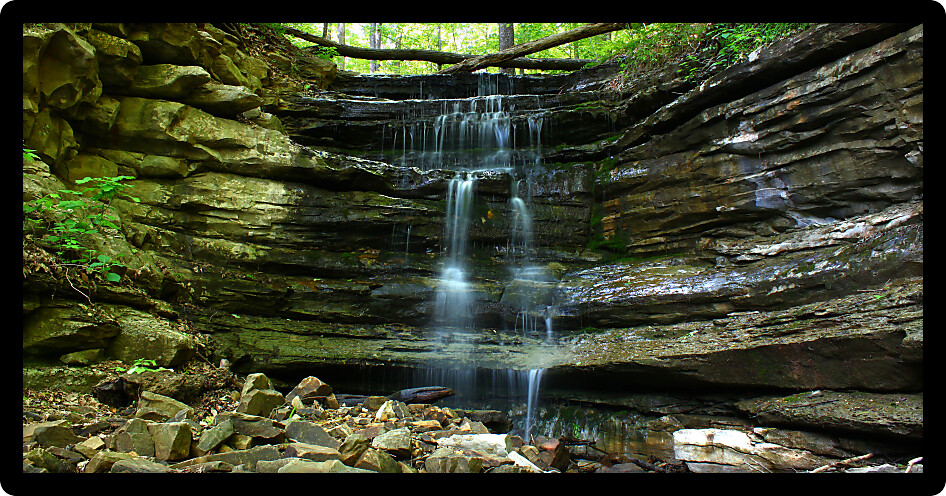 Waterfall at Monte Sano State Park in northern Alabama.