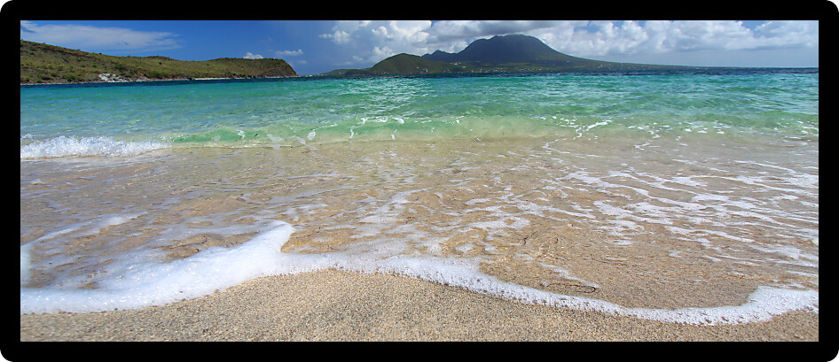 Beautiful beach on the Caribbean island of Saint Kitts.