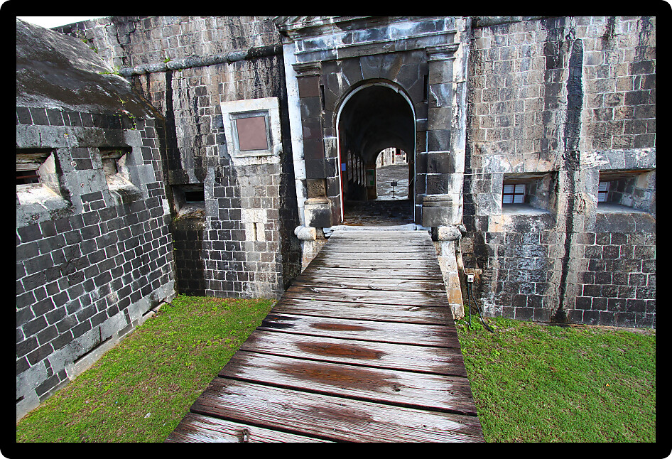 Entrance to the Citadel at Brimstone Hill Fortress on Saint Kitts.