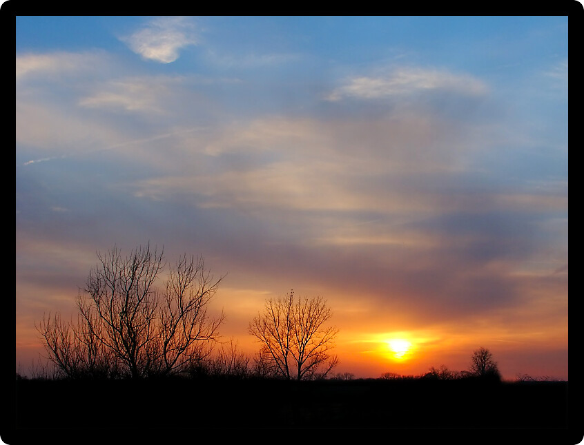 Sunset at Mazonia-Braidwood State Fish and Wildlife Area in northern Illinois.
