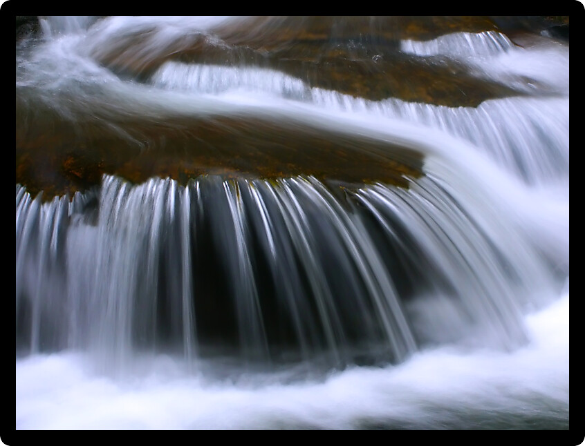 Tranquil cascade on Wolf Creek at Vogel State Park Georgia.