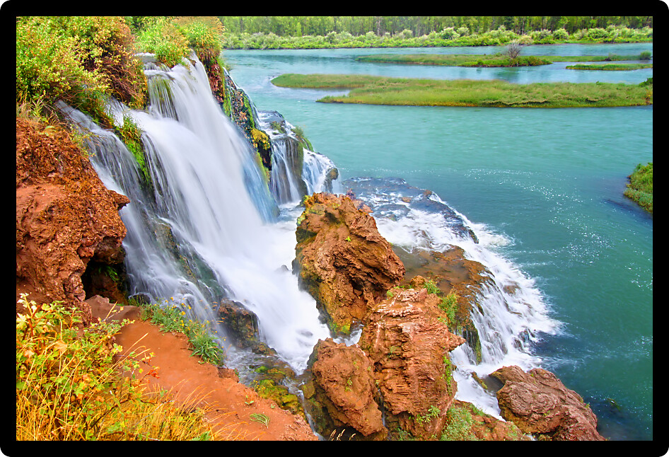 Fall Creek Falls flows into the Snake River in the Caribou National Forest of Idaho.