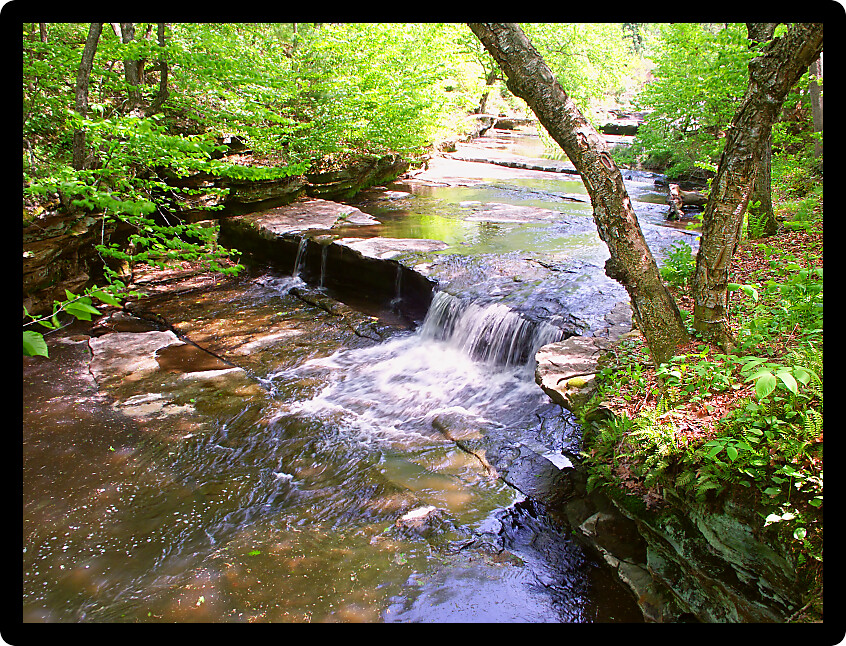 Skillet Creek Cascades on a beautiful spring day in Wisconsin.