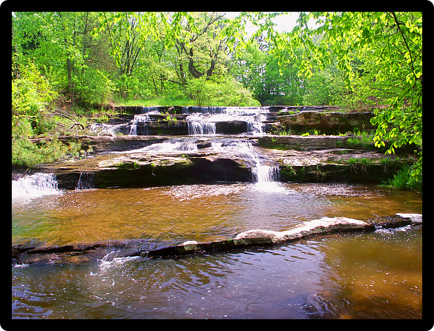 Skillet Creek Falls on a beautiful spring day in Wisconsin.
