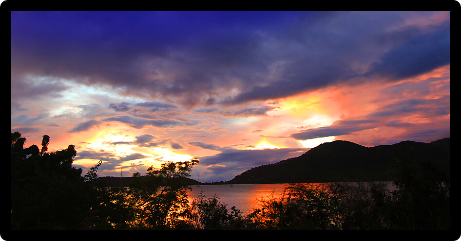 Caribbean sunset on the island of Antigua.