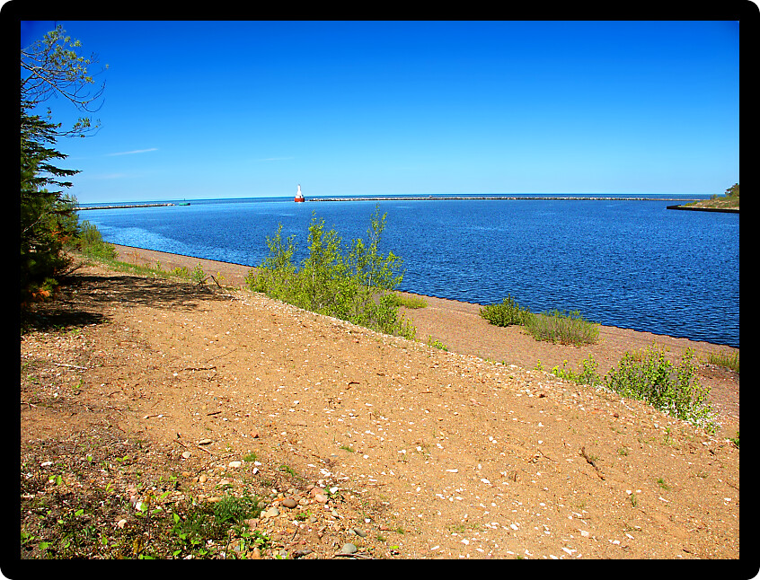 Beach scenery at McLain State Park in Michigans Keweenaw Peninsula.