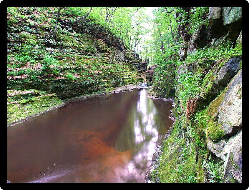 Pewits Nest State Natural Area slot canyon near the Wisconsin Dells.