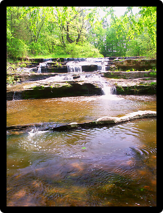 Skillet Creek Cascades on a beautiful spring day in Wisconsin.
