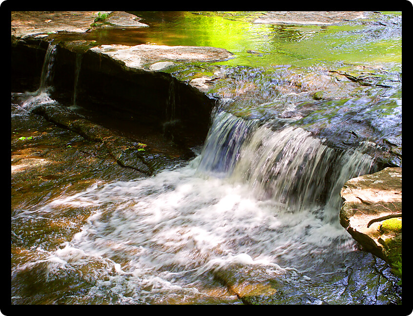 Skillet Creek Cascades on a beautiful spring day in Wisconsin.