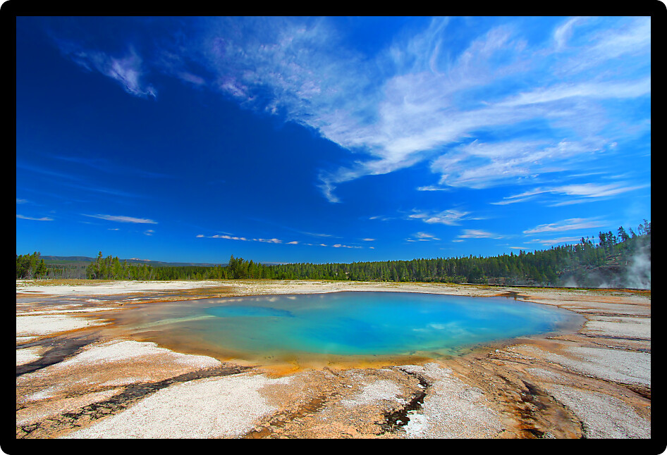 Turquoise Pool of the Midway Geyser Basin in Yellowstone National Park.