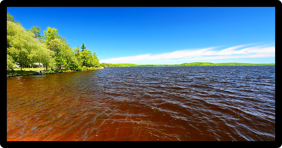 Lake Gogebic panorama at Ontonagon County Park in Michigan.