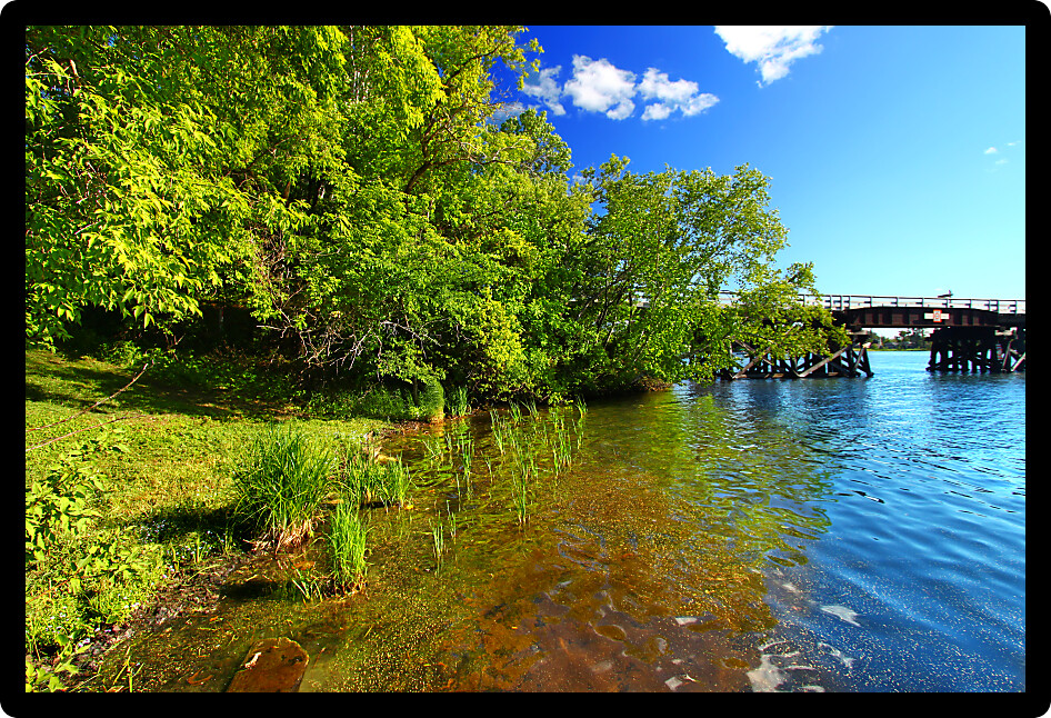 Lake Minocqua is located in northwoods Wisconsin and is a popular summer vacation destination.