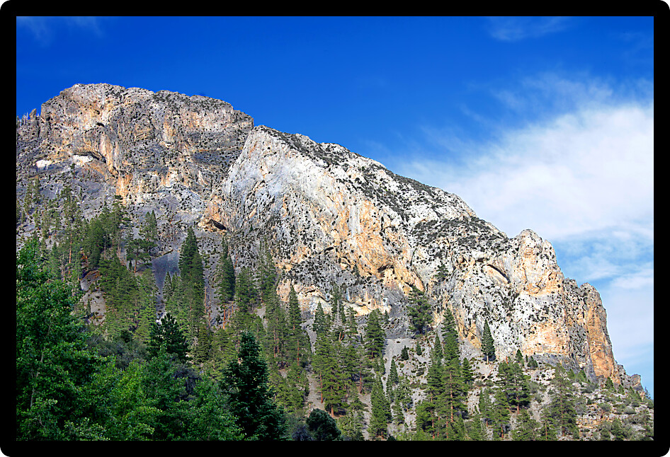 Mountainous terrain of Spring Mountains National Recreation Area of Nevada.