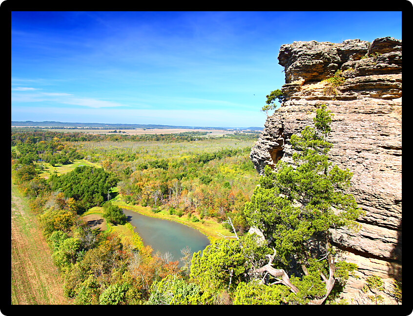 Inspiration Point provides a magnificent view of the Shawnee National Forest in southern Illinois.