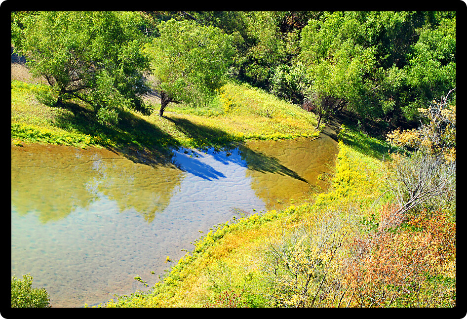 Wetland landscape seen from Inspiration Point of the Shawnee National Forest in southern Illinois.
