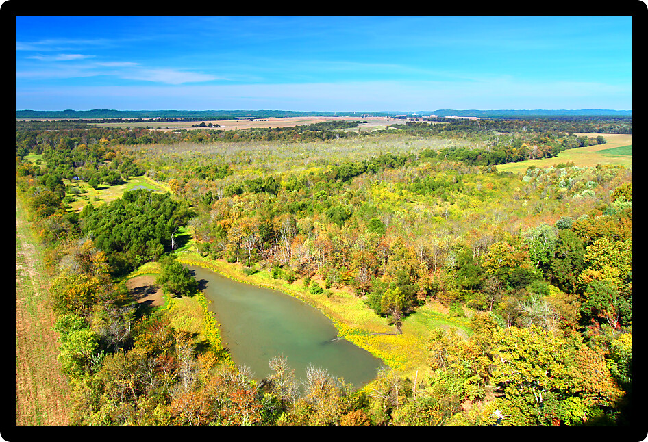 Inspiration Point provides a magnificent view of the Shawnee National Forest in southern Illinois.