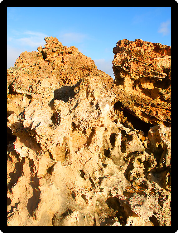 Rock formations along the beaches of southern Victoria in Australia.