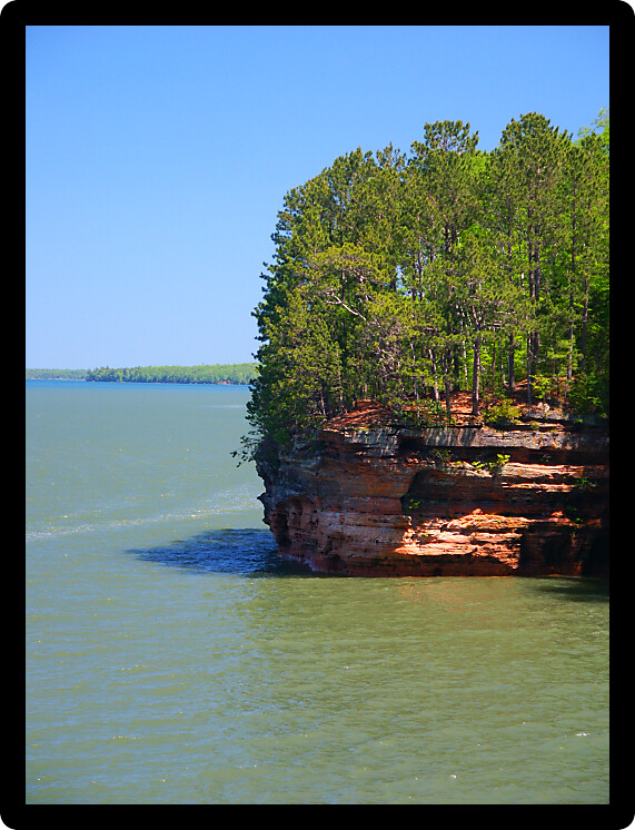 View of Lake Superior from Apostle Islands National Lakeshore in northern Wisconsin.