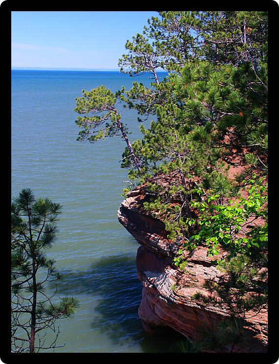 Scenic view of Lake Superior from Apostle Islands National Lakeshore in northern Wisconsin.