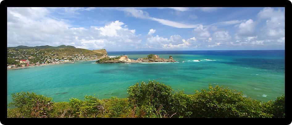 Beautiful Dennery Bay on the Caribbean island of Saint Lucia.