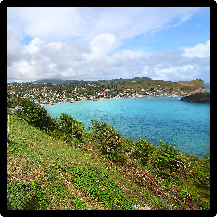 Beautiful Dennery Bay on the Caribbean island of Saint Lucia.