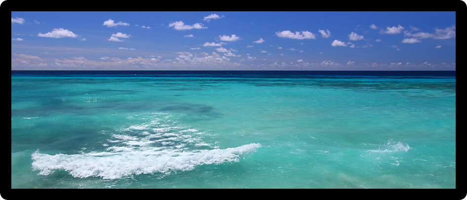 View of the Atlantic Ocean from the Caribbean island of Barbados.