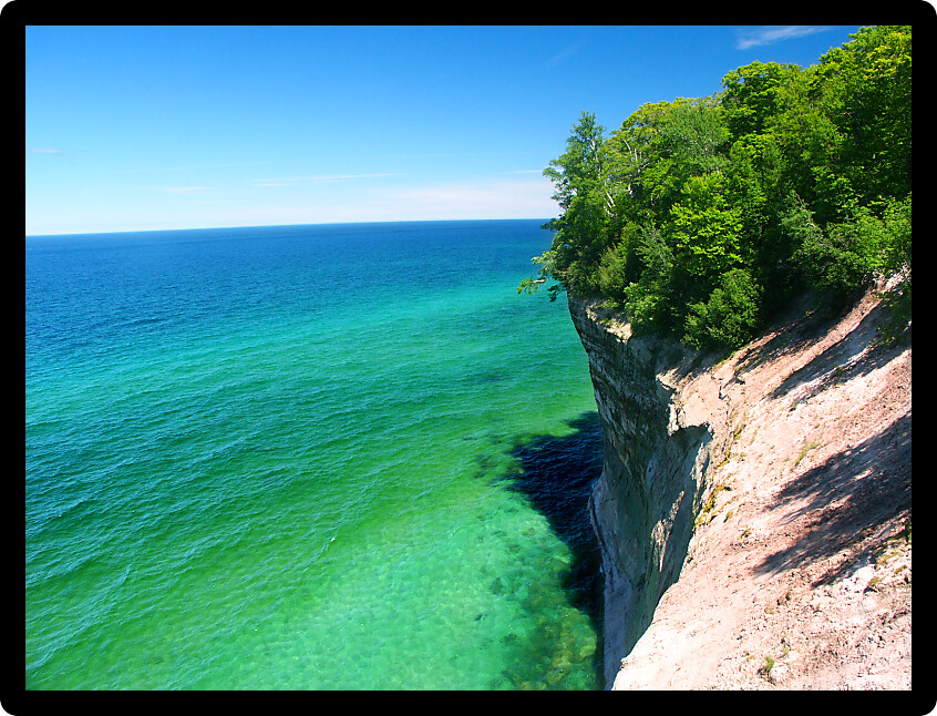 View of Lake Superior from Pictured Rocks National Lakeshore in Michigan.