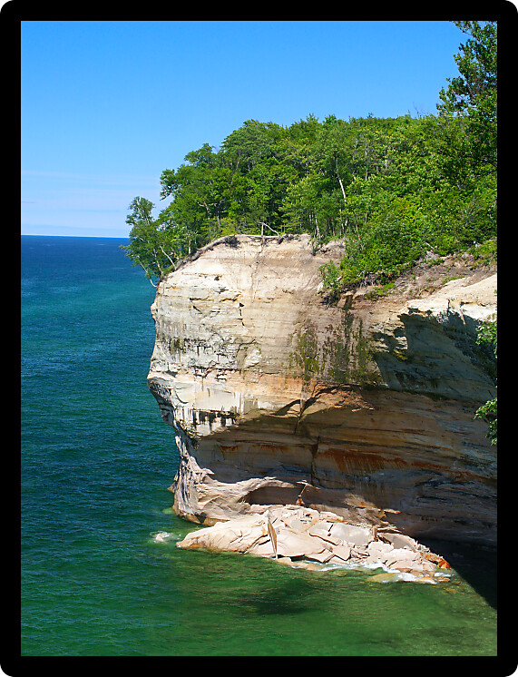 View of Lake Superior from Pictured Rocks National Lakeshore in Michigan.
