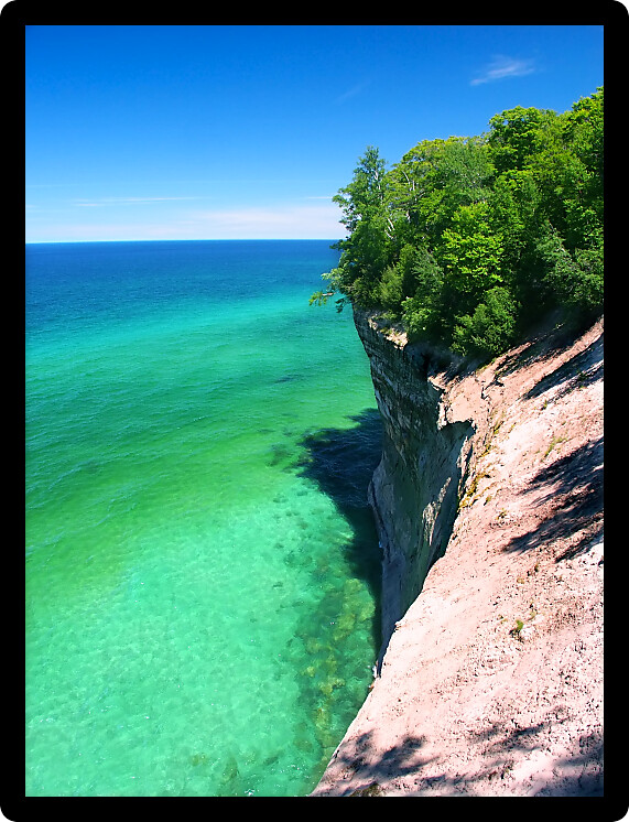 View of Lake Superior from Pictured Rocks National Lakeshore in Michigan.