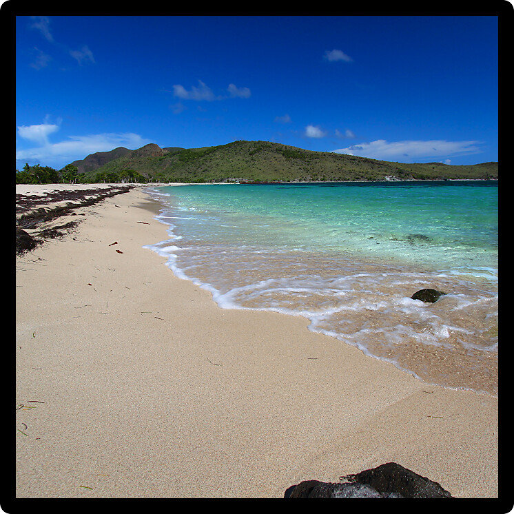 Majors Bay Beach on the Caribbean island of Saint Kitts.