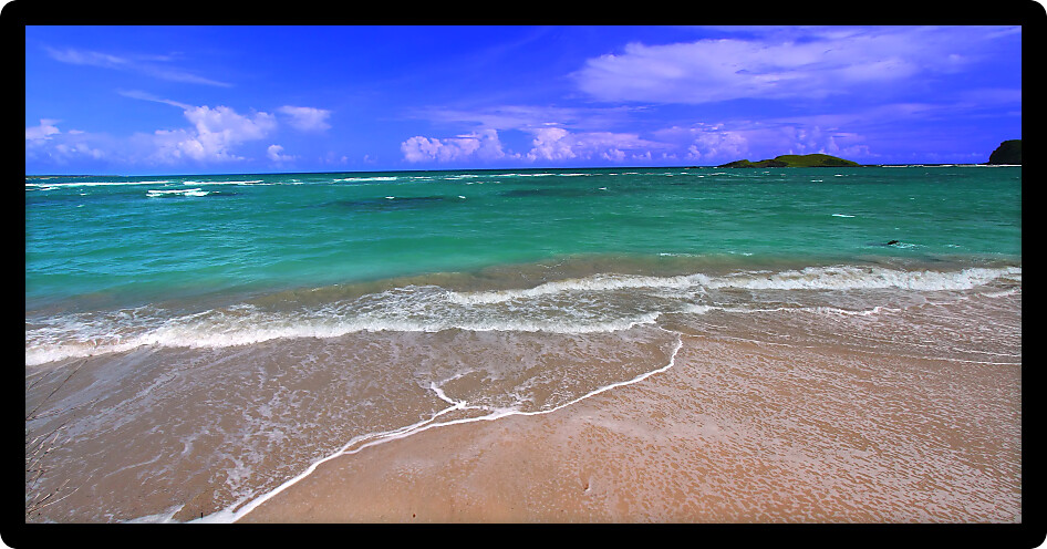 Beautiful tropical beach on the Caribbean island of Saint Lucia.