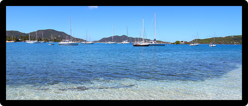 Clear waters off Tortola in the British Virgin Islands.