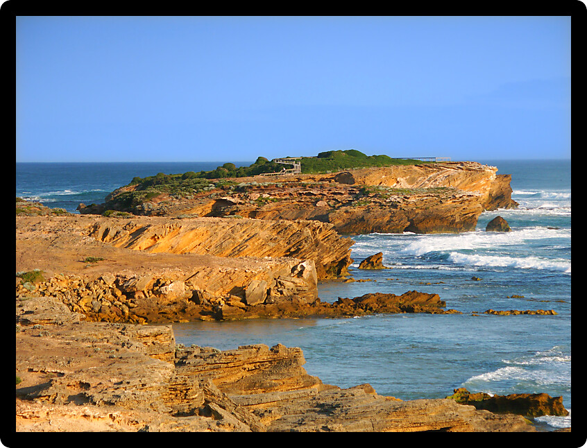Beautiful rocky coastline of southern Australia near Warrnambool in Victoria Australia.