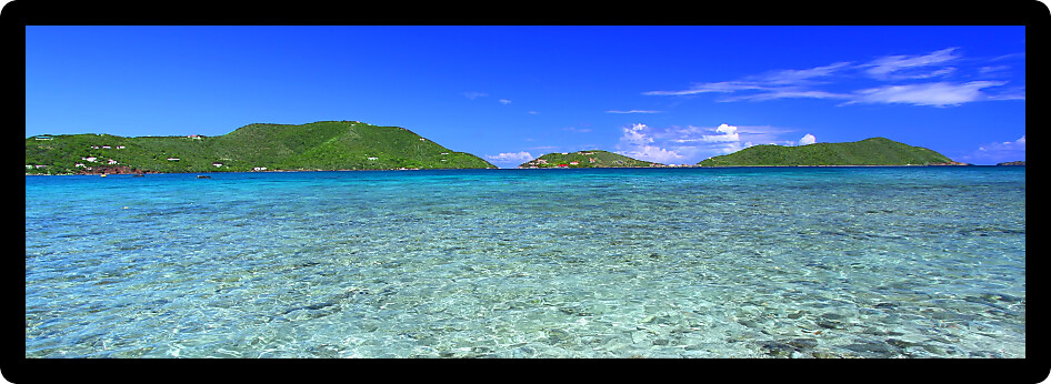 View of the Caribbean island Tortola in the British Virgin Islands.