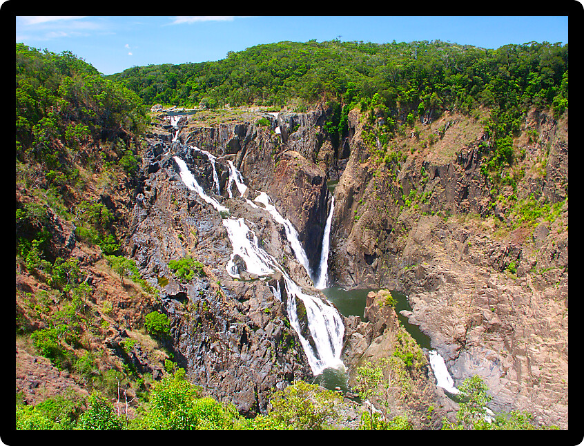 Barron Falls in Barron Gorge National Park of Queensland Australia.