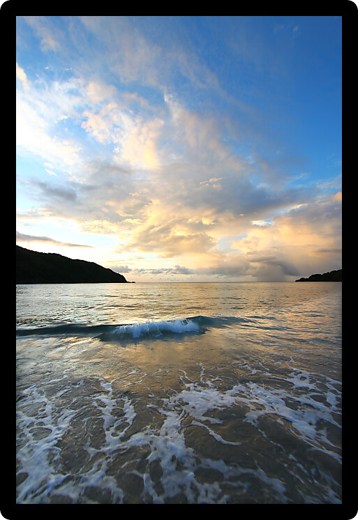Beautiful sunset over Brewers Bay on Tortola in the British Virgin Islands.