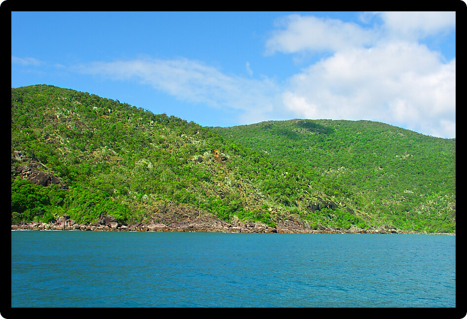 Tropical pristine coastline near Port Douglas in Queensland Australia.
