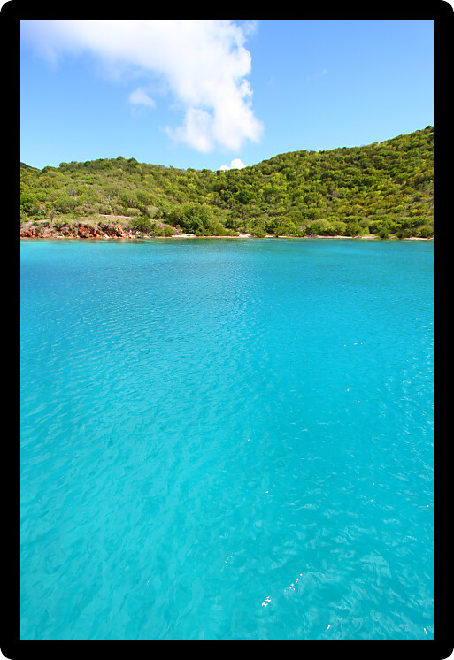 Caribbean sunny day at Brewers Bay on Tortola BVI.