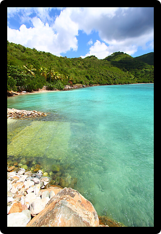 Beautiful sunny day at Brewers Bay on Tortola BVI.