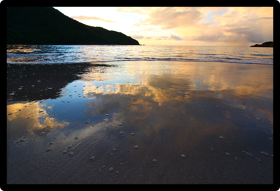 Evening sets in over Brewers Bay on Tortola British Virgin Islands.