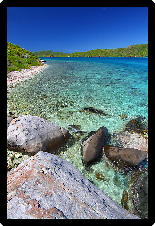 Tortola of the British Virgin Islands on a beautiful sunny day.