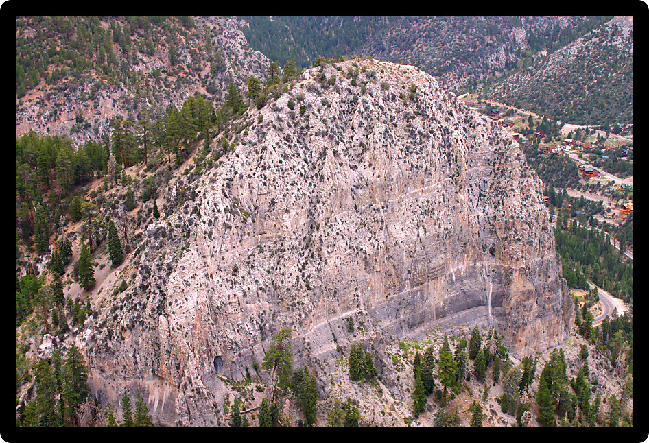 Cathedral Rock seen from Echo Cliff near Mount Charleston in Nevada.