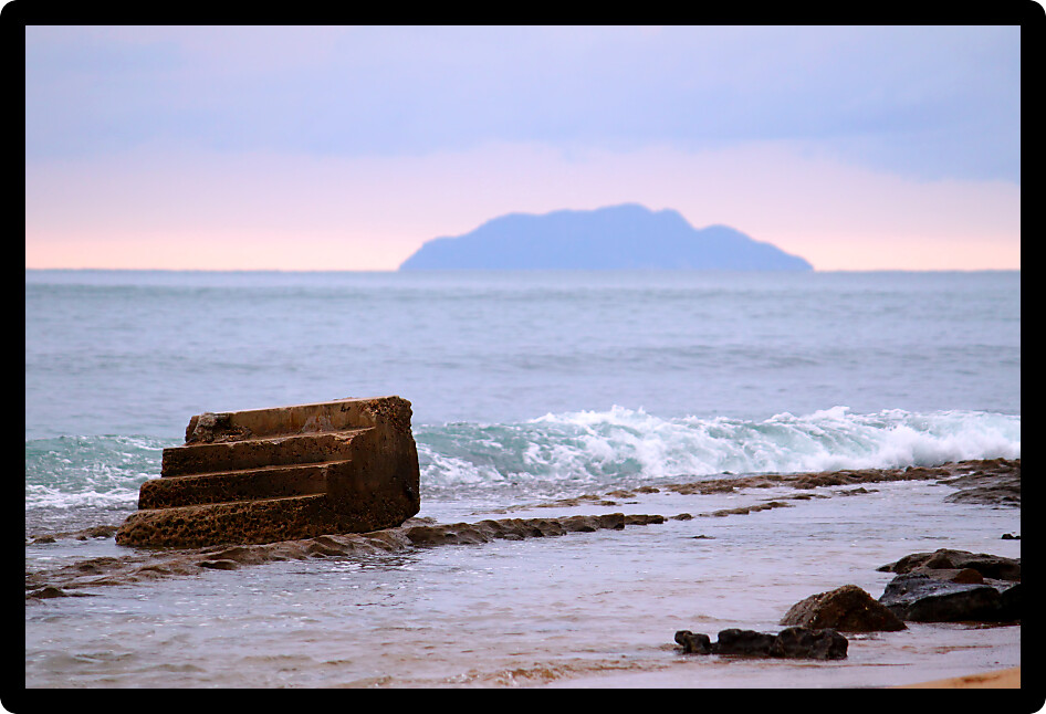 Landscape of Steps Beach near Rincon in Puerto Rico.